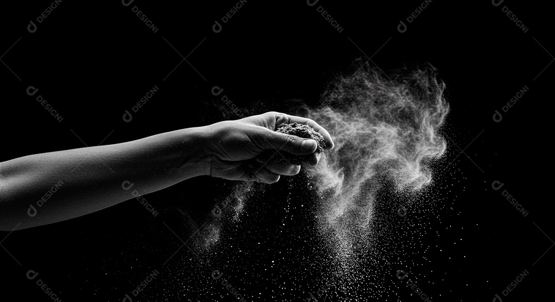 Mãos de pessoa segurando cinzas