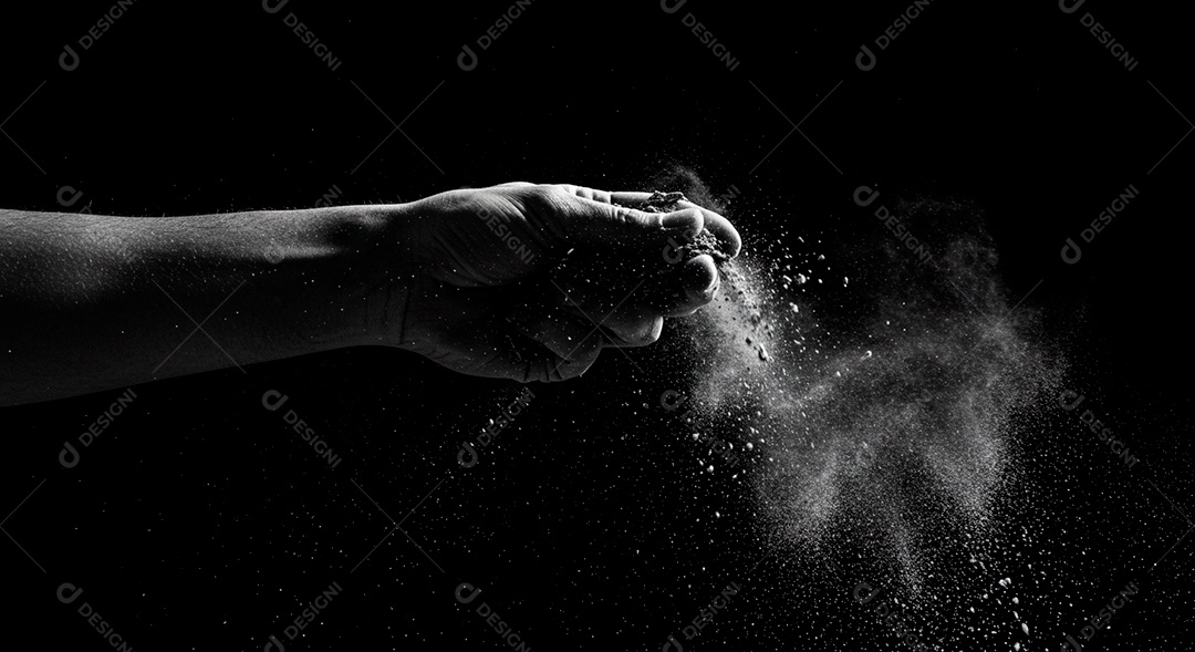 Mãos de pessoa segurando cinzas