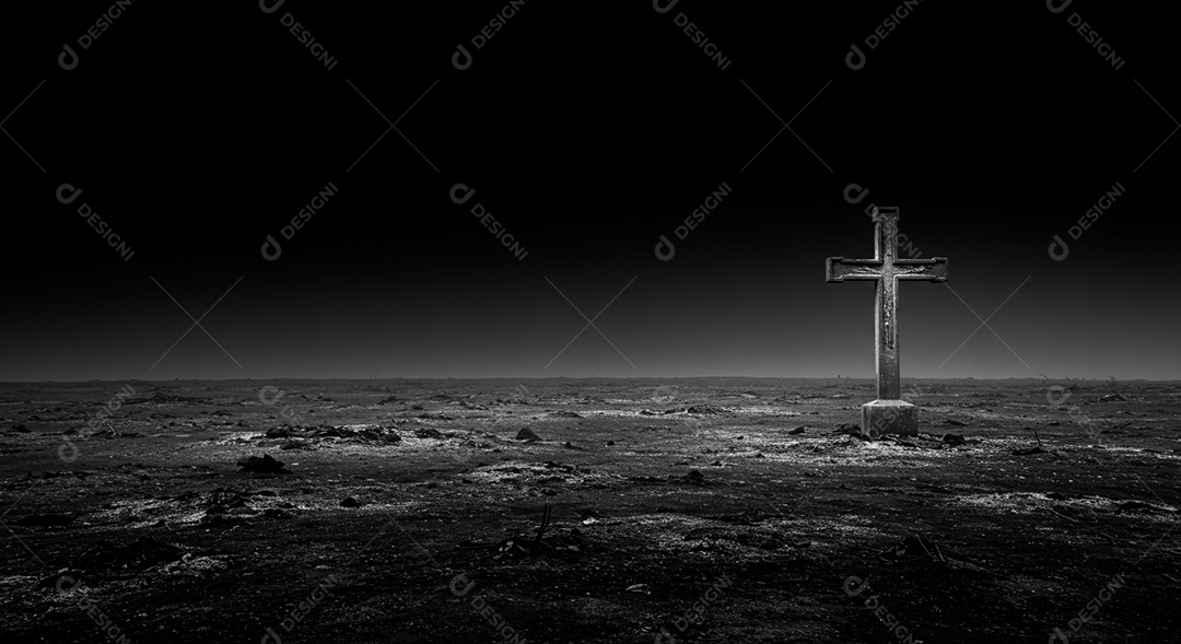 Cruz sobre fundo isolado