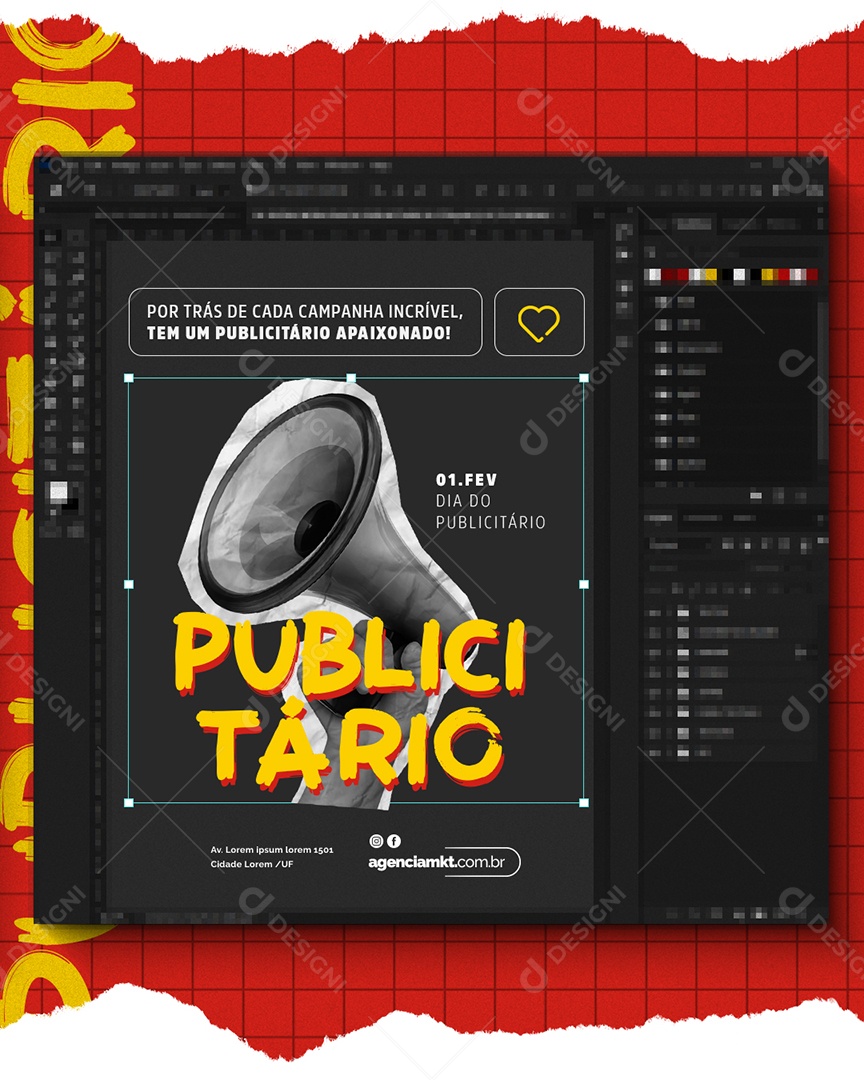 Dia Do Publicitário 1 De Fevereiro Social Media PSD Editável