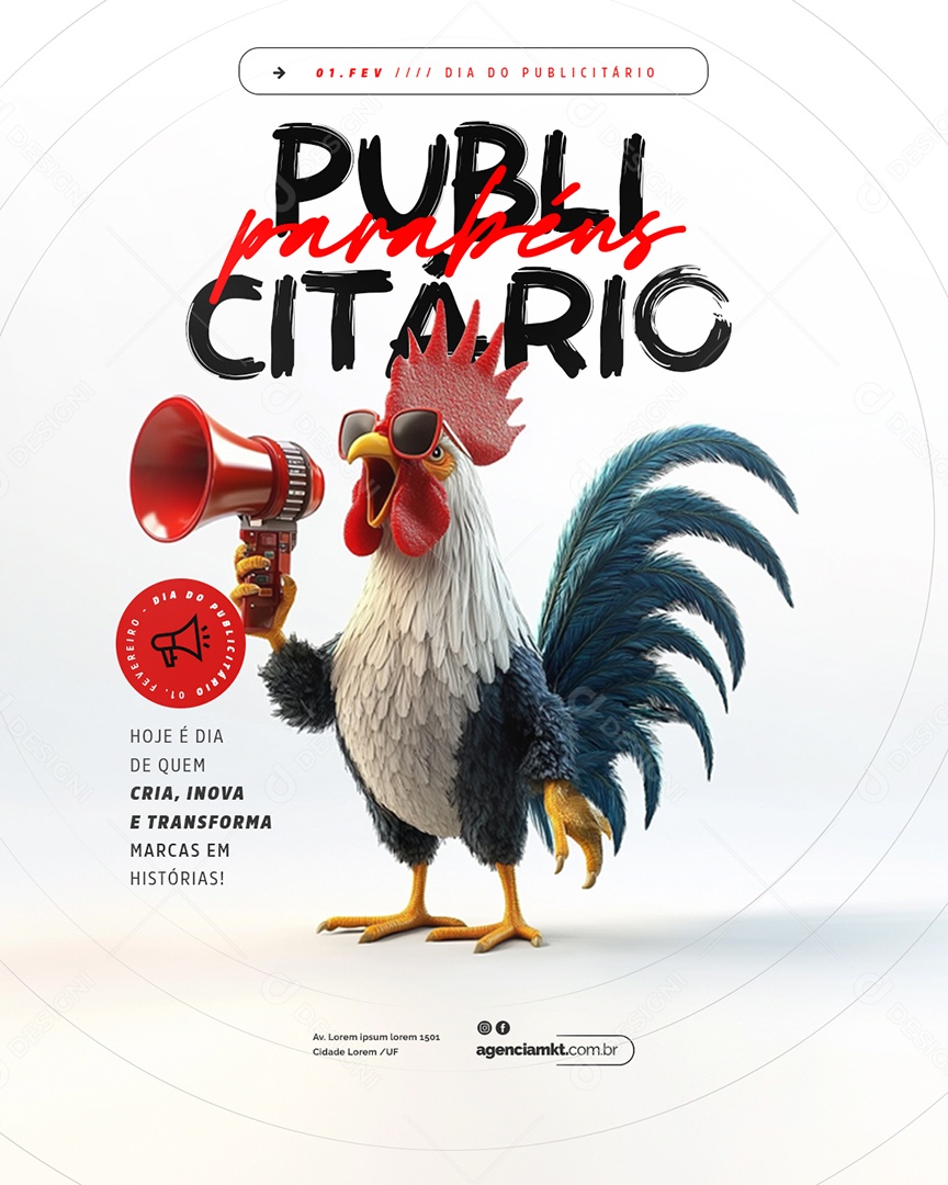 Dia Do Publicitário 1 De Fevereiro Social Media PSD Editável