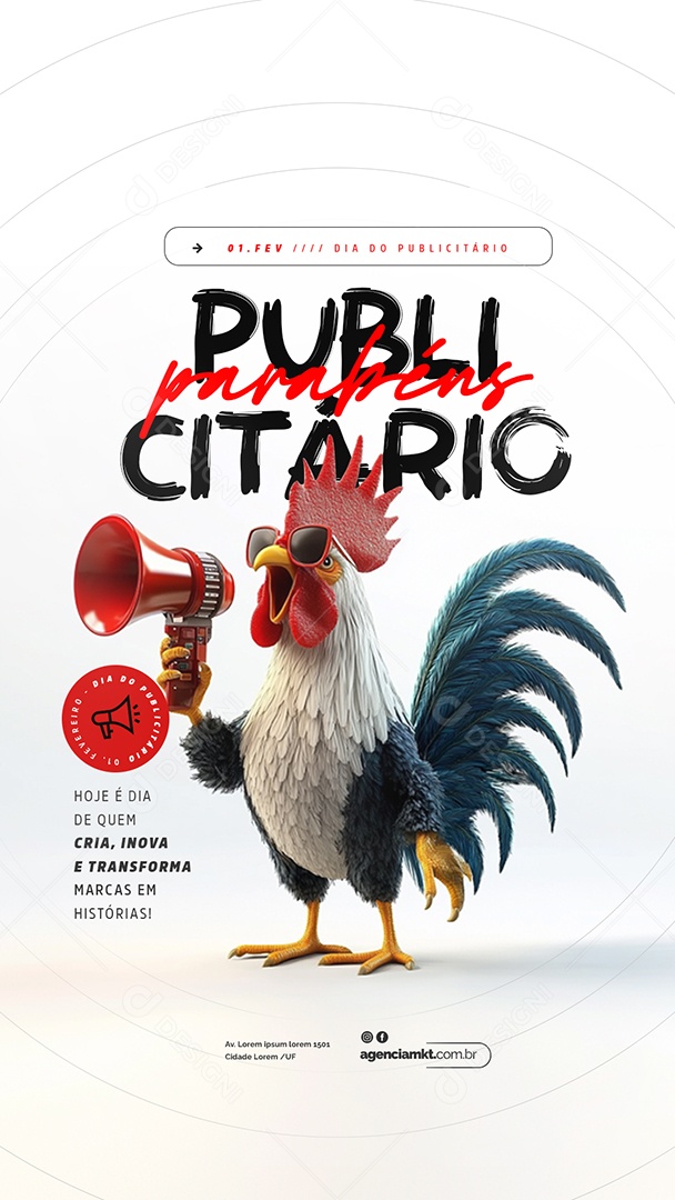 Story Dia Do Publicitário 1 De Fevereiro Social Media PSD Editável