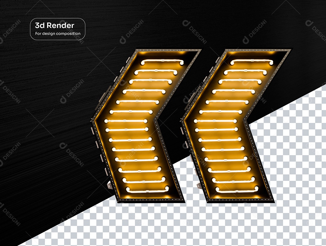 Elemento Torre de Luzes 3D para Composição PSD