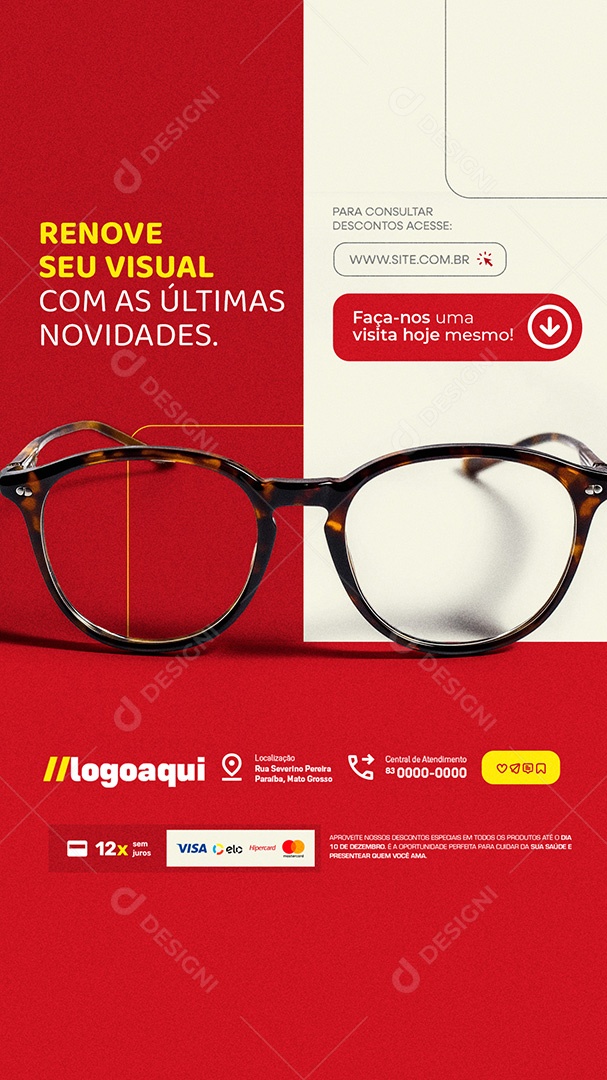 Story Ver Mais Ver Melhor Ótica Renove seu Visual Social Media PSD Editável