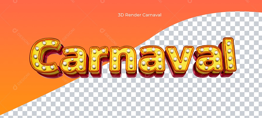 Elemento 3D Carnaval para Composição PSD