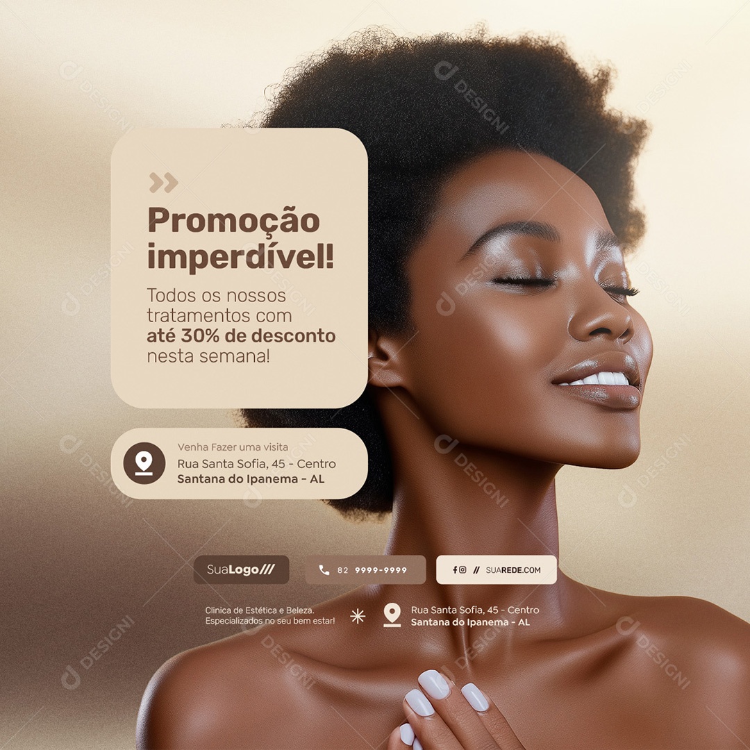 Estética Promoção Imperdível Social Media PSD Editável