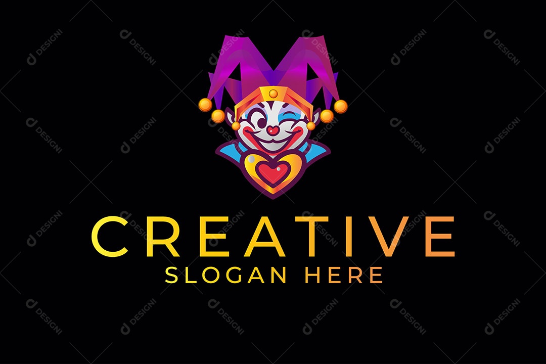 Modelo de Logotipo com Personagem PNG + AI Editável