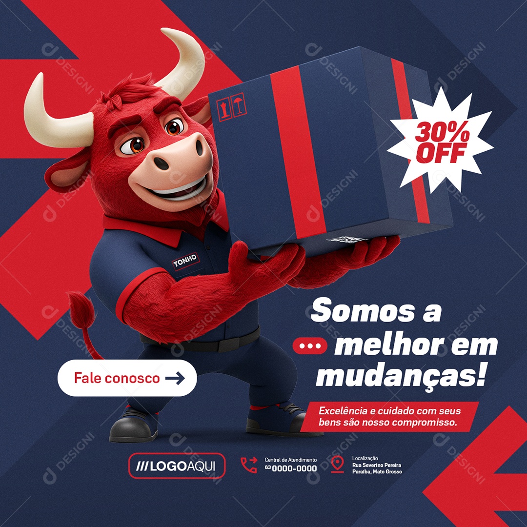 Freteiro Frete Somos a Melhor em Mudanças Social Media PSD Editável