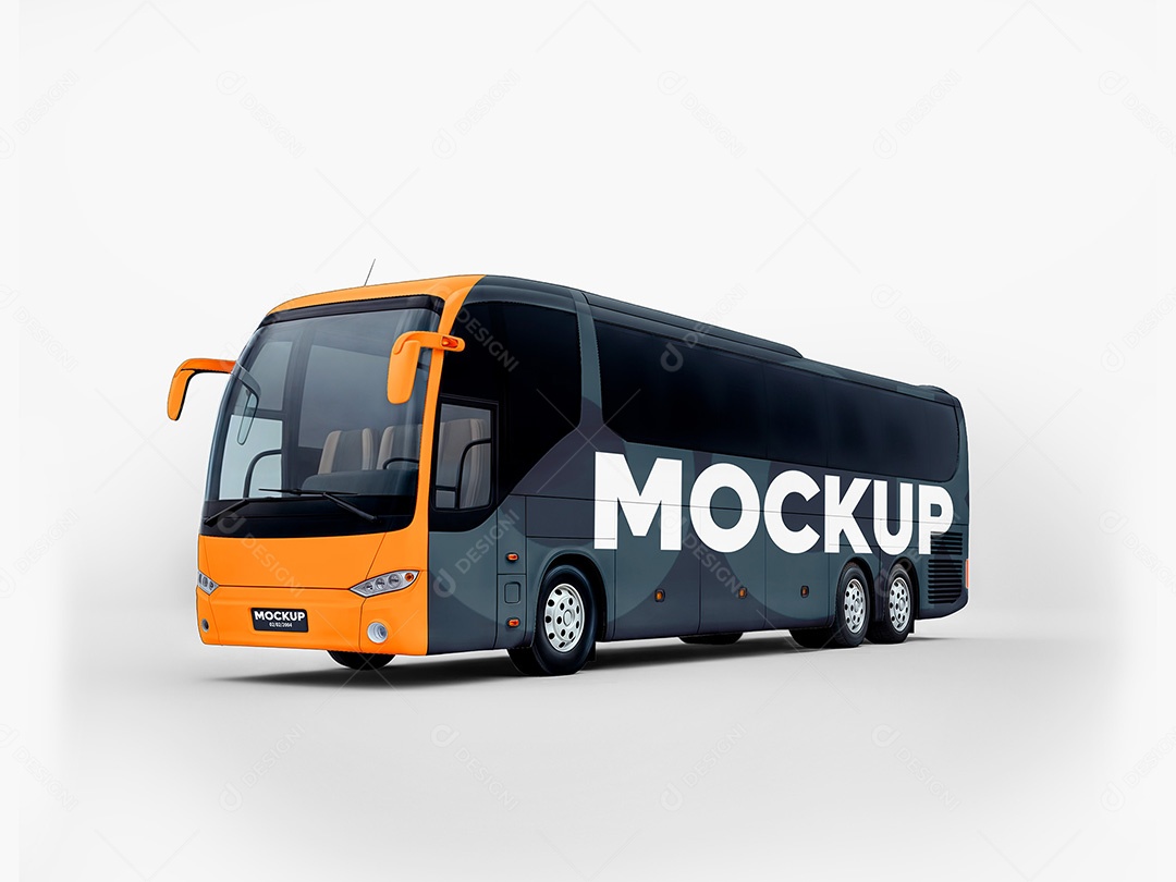 Ônibus Mockup PSD Editável
