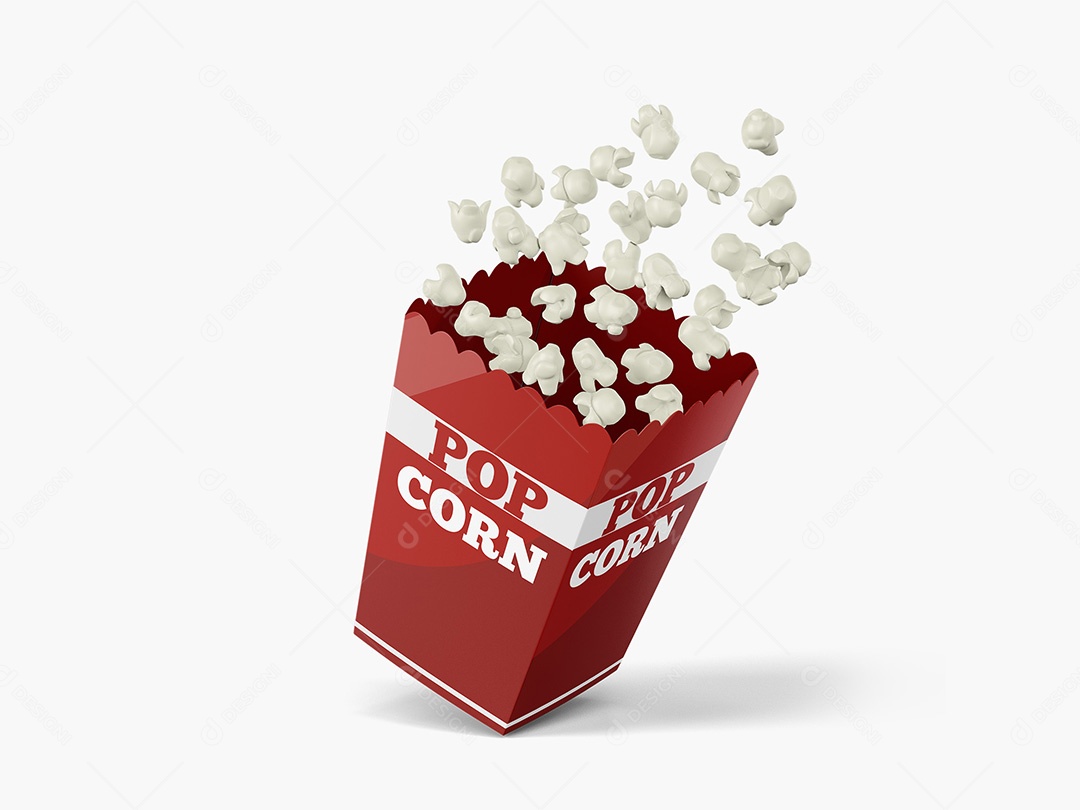 Balde de Pipoca Mockup PSD Editável