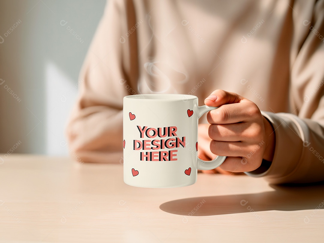 Caneca Mockup PSD Editável