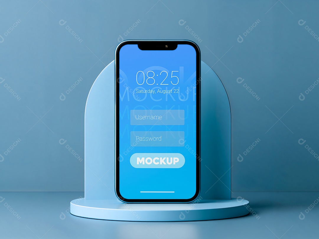 Celular com Suporte Mockup PSD Editável