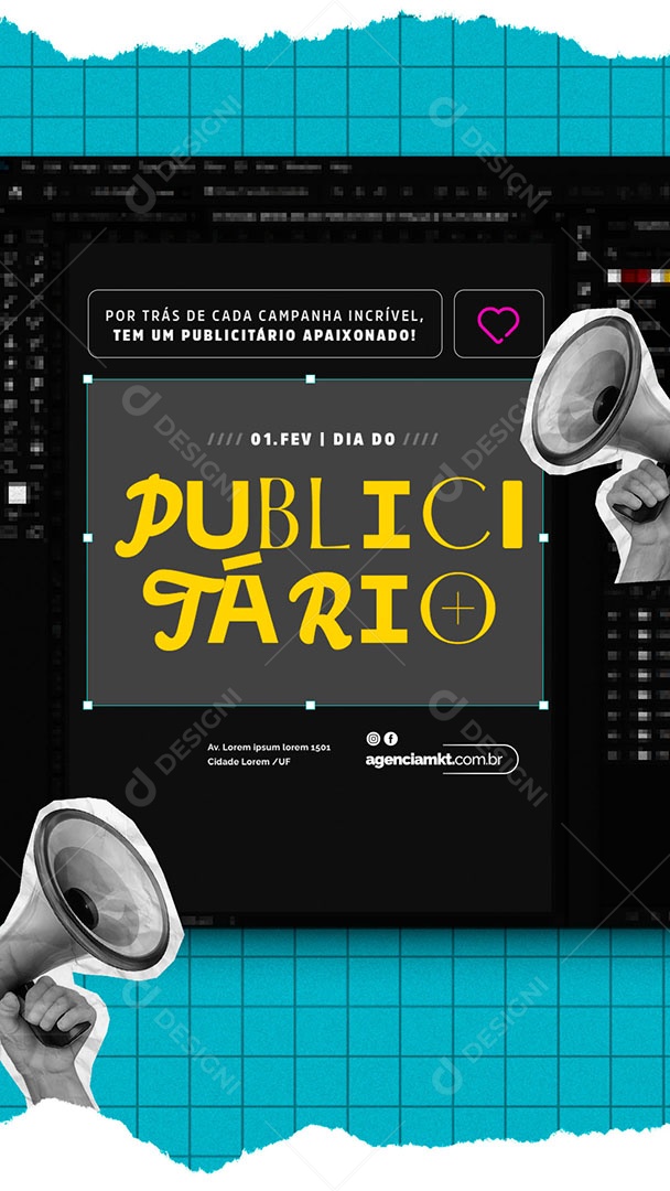 Story Dia Do Publicitário 1 De Fevereiro Social Media PSD Editável