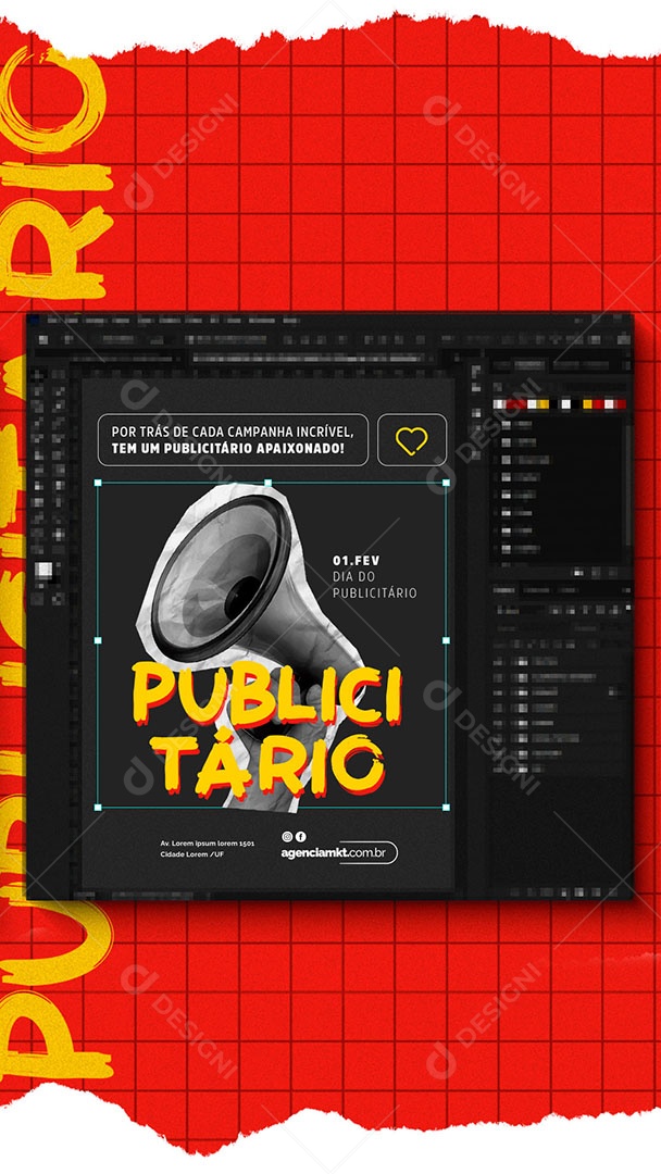 Story Dia Do Publicitário 1 De Fevereiro Social Media PSD Editável