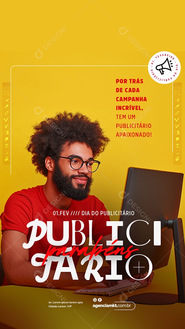 Story Dia Do Publicitário 1 De Fevereiro Social Media PSD Editável