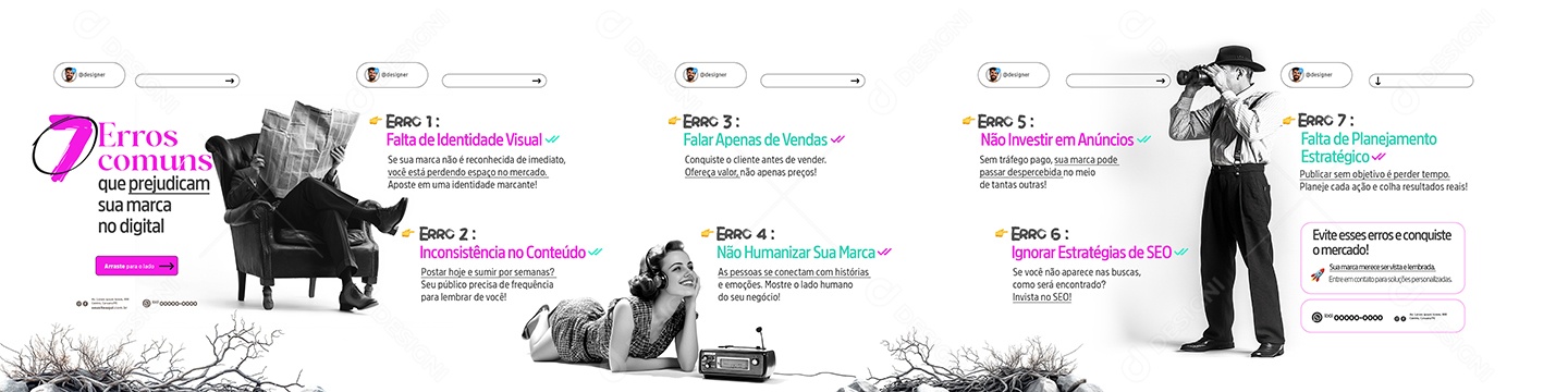 Carrossel Marketing Agencia Publicidade Propaganda Social Media PSD Editável