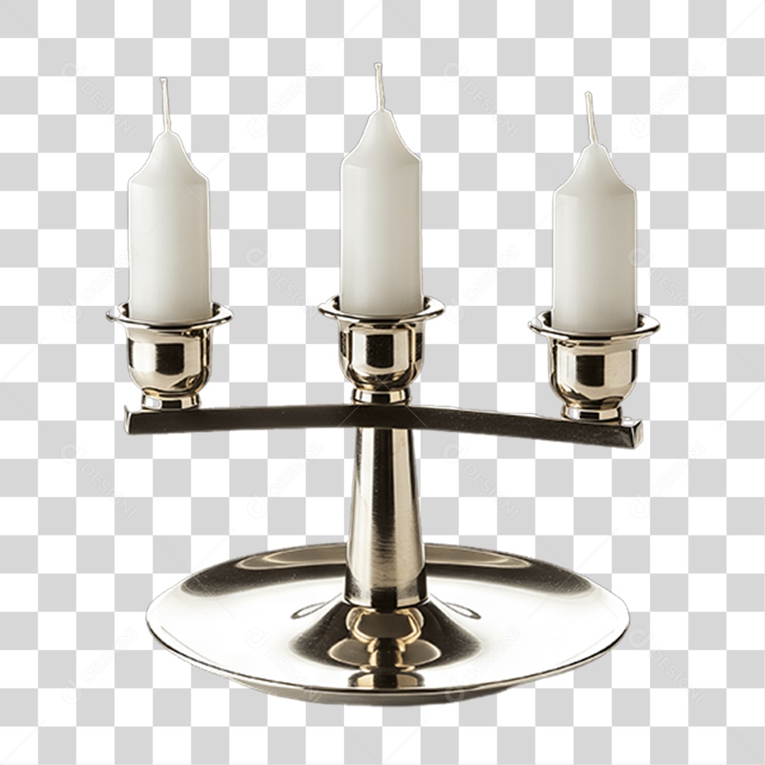 Candelabro de Igreja com Velas PNG Transparente
