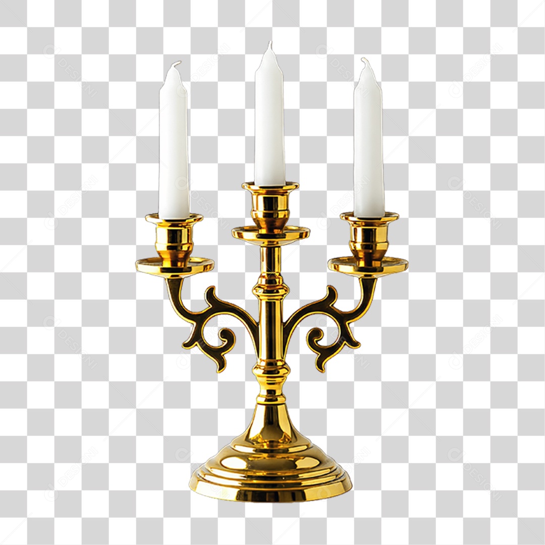 Candelabro de Igreja com Velas PNG Transparente