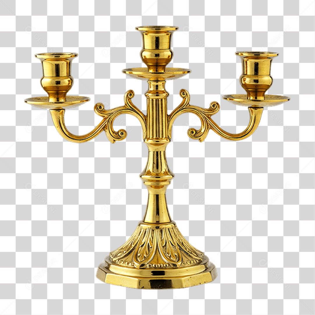 Candelabro de Igreja com Velas PNG Transparente