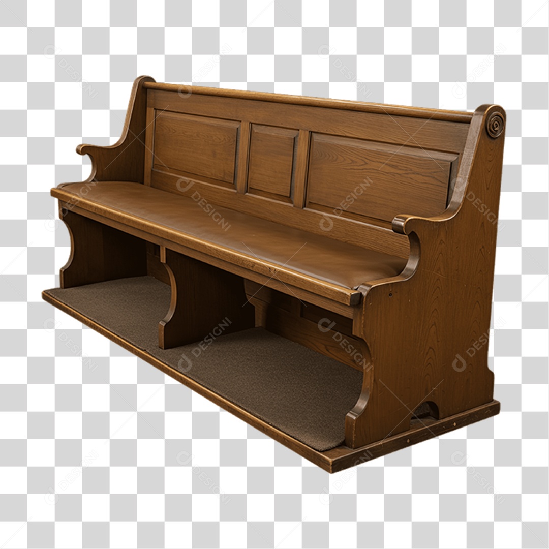 Banco de Madeira Igreja PNG Transparente