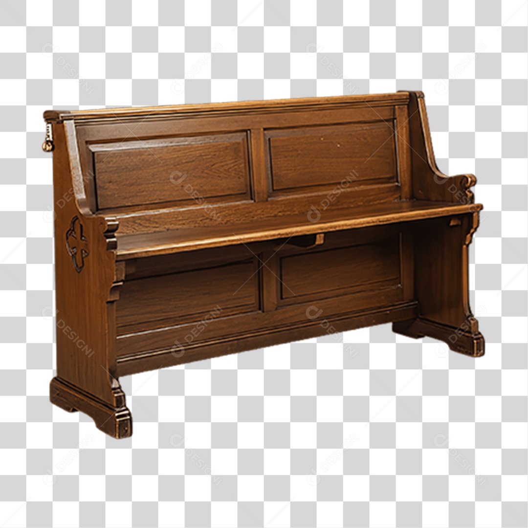 Banco de Madeira Igreja PNG Transparente