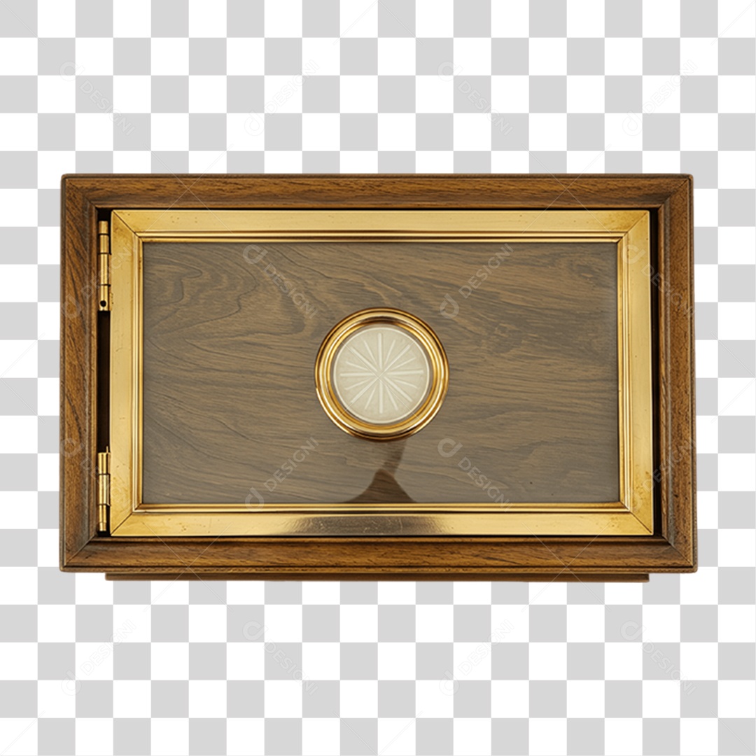 Elemento 3D Item de Igreja Dourado PNG Transparente