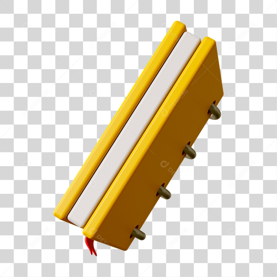 Elemento 3D Livro Caderno Escolar PNG Transparente