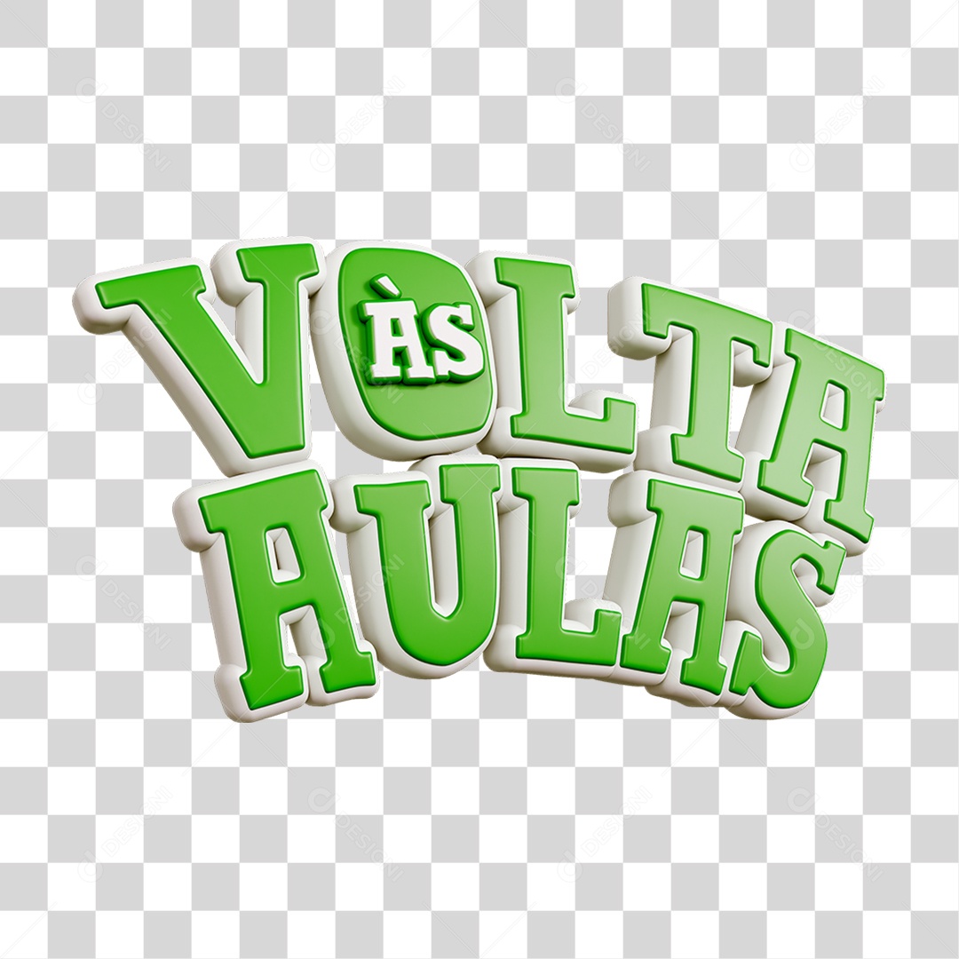 Selo 3D Volta ás Aulas PNG Transparente