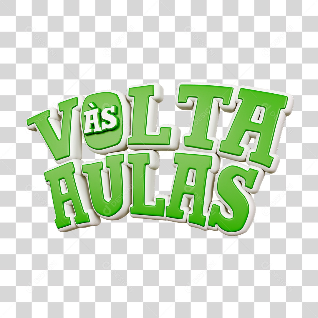 Selo 3D Volta ás Aulas PNG Transparente