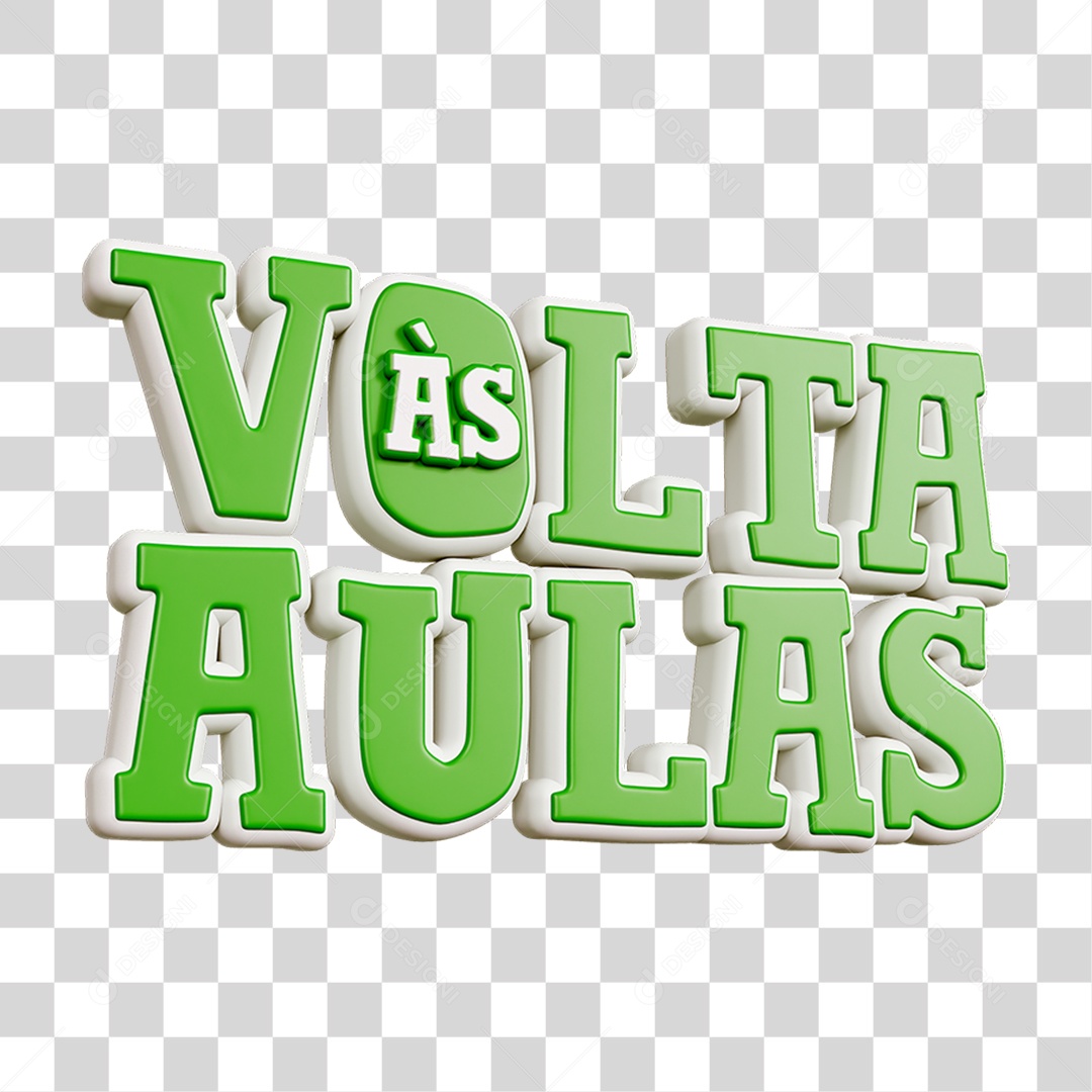 Selo 3D Volta ás Aulas PNG Transparente