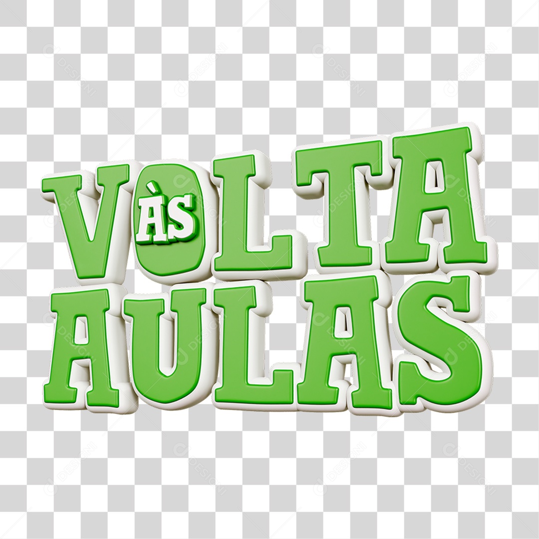 Selo 3D Volta ás Aulas PNG Transparente