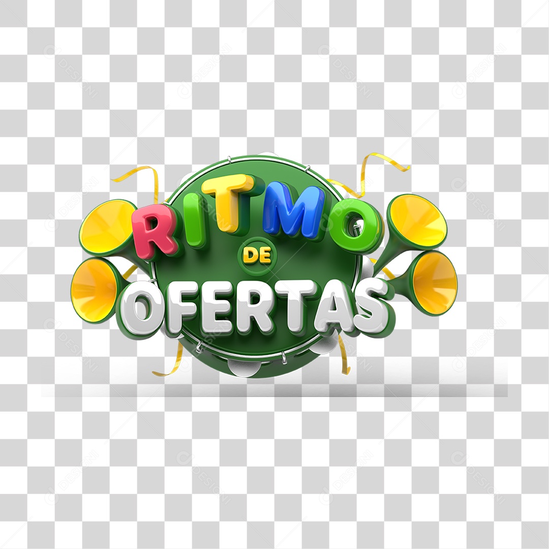 Selo 3D Ritmo de Ofertas PNG Transparente