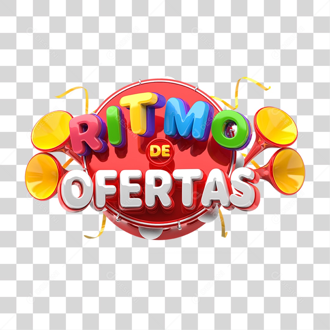 Selo 3D Ritmo de Ofertas PNG Transparente
