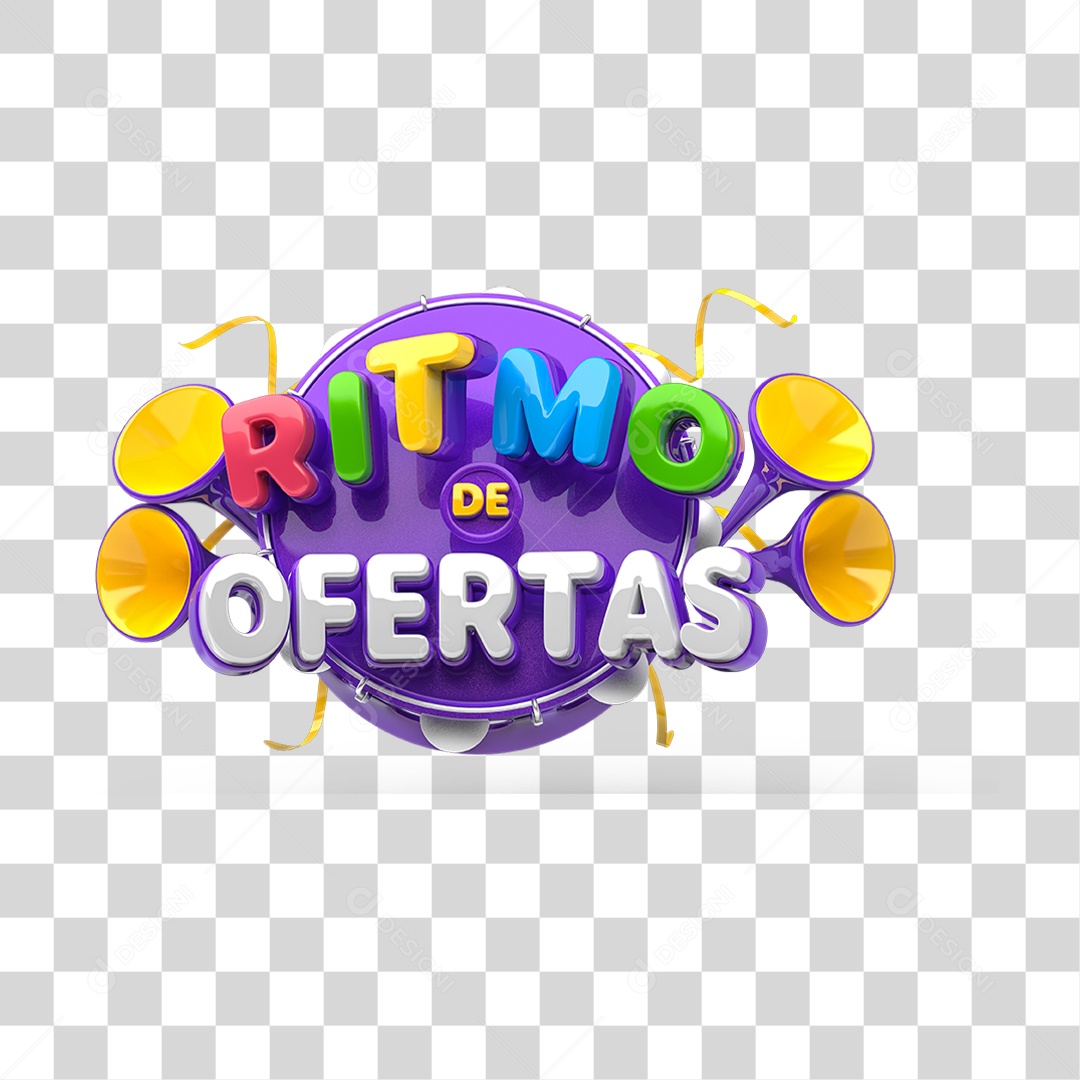 Selo 3D Ritmo de Ofertas PNG Transparente