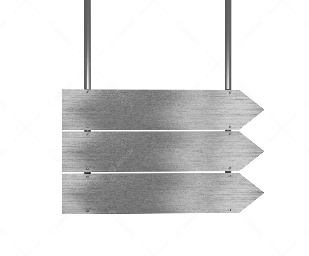 Elemento 3D Placa de Metal para Composição PSD