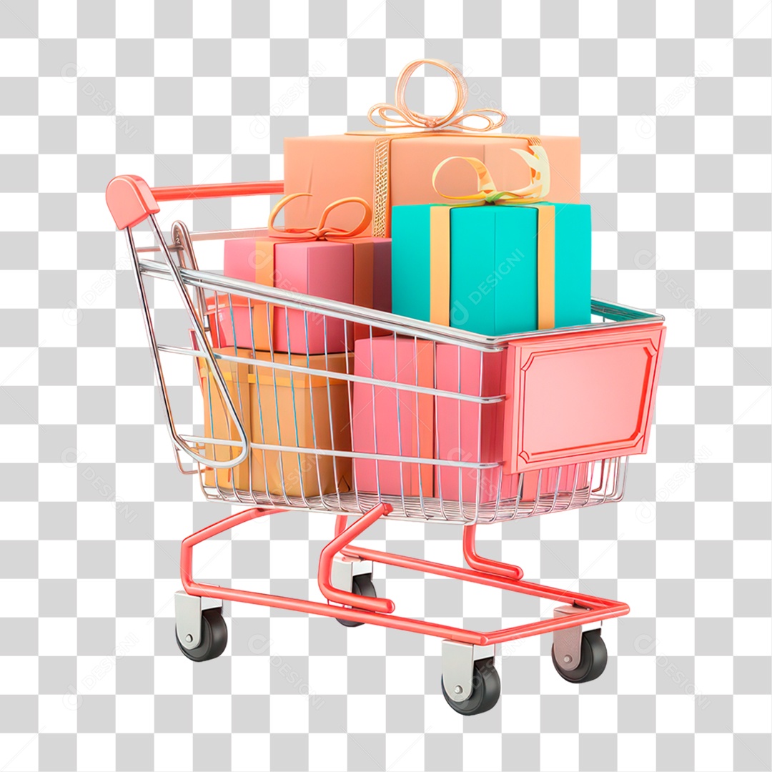 Carinho com Presentes PNG Transparente