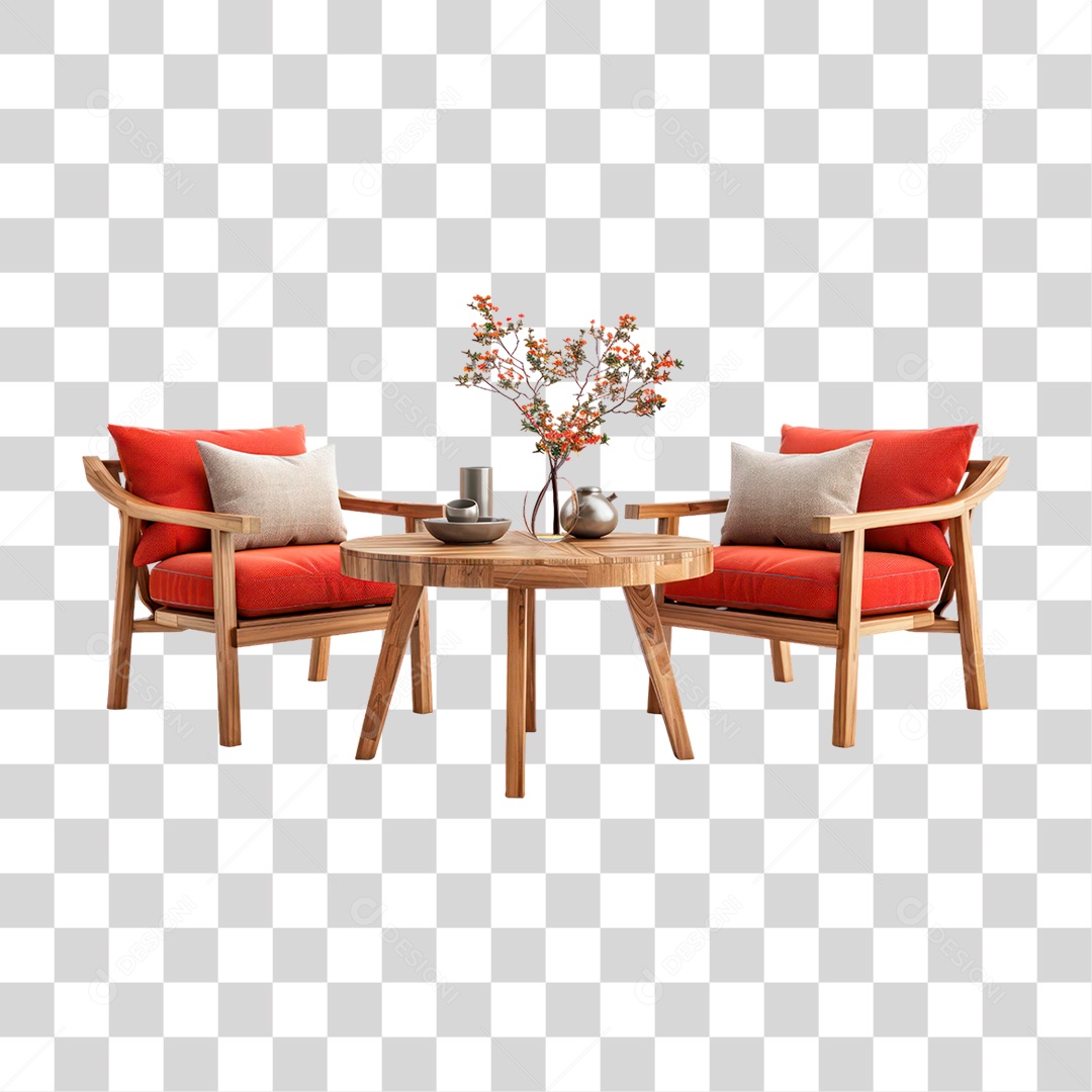 Mesa com Cadeiras PNG Transparente