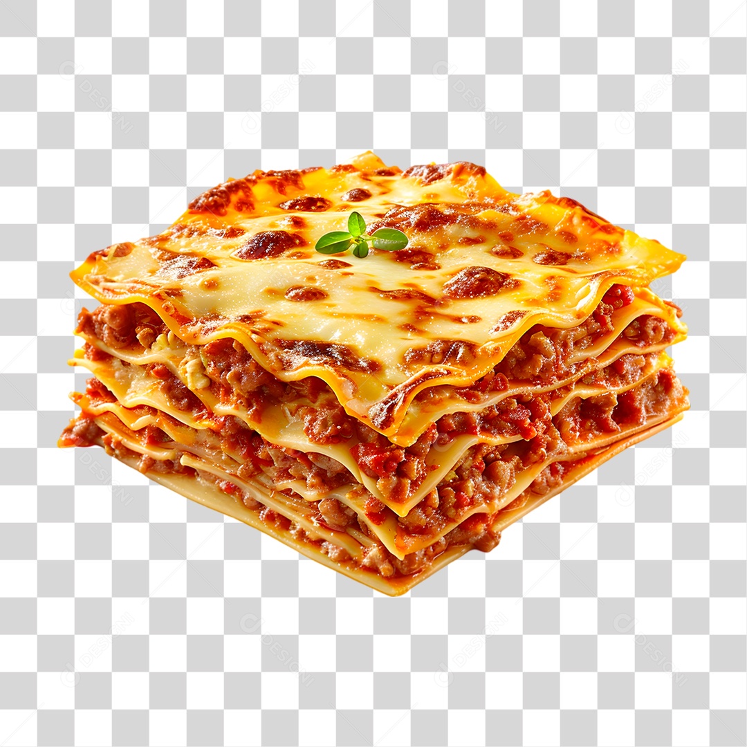 Fatia de Lasanha PNG Transparente