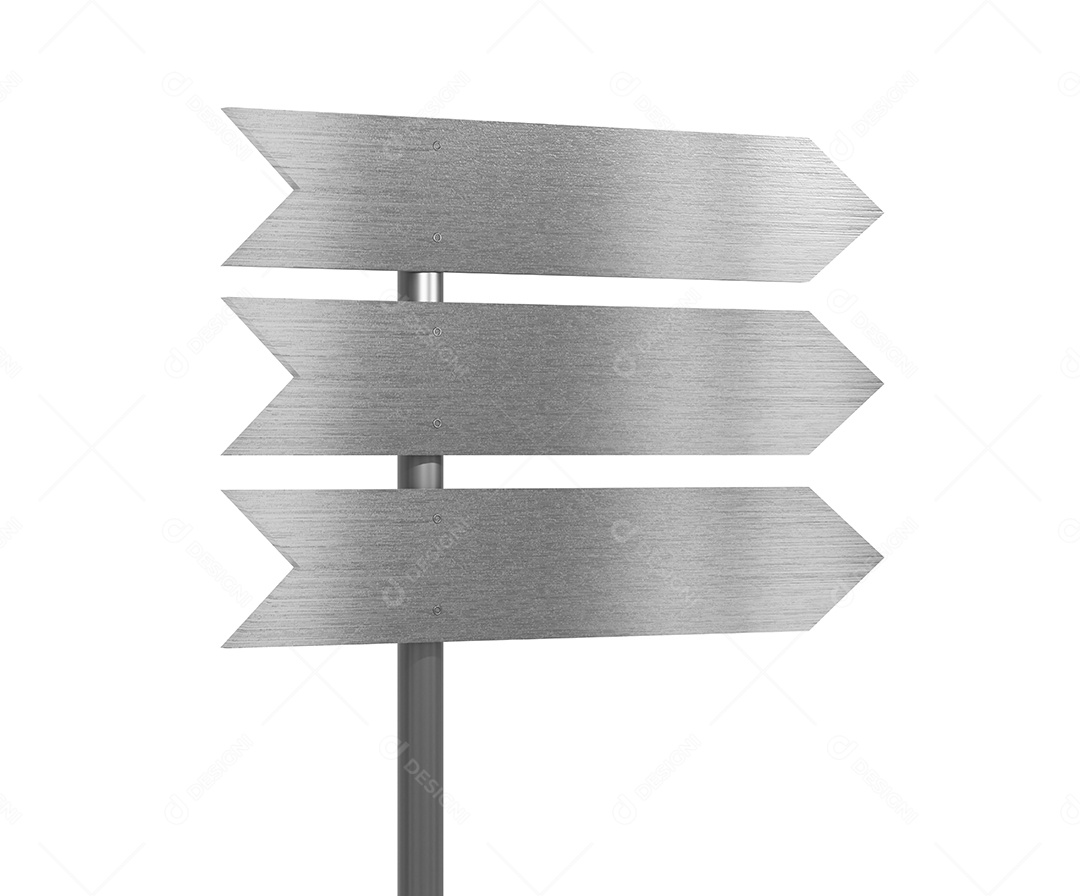 Elemento 3D Placa de Metal para Composição PSD