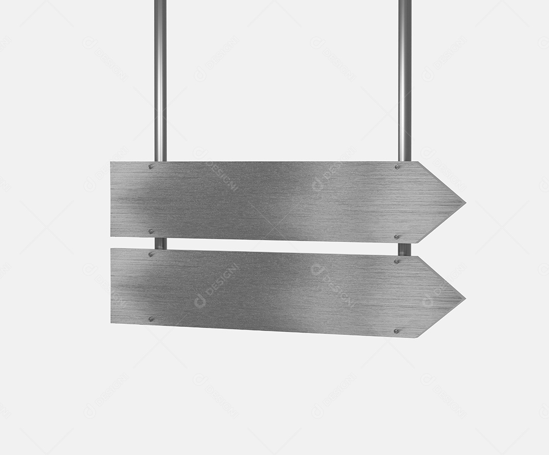 Elemento 3D Placa de Metal para Composição PSD