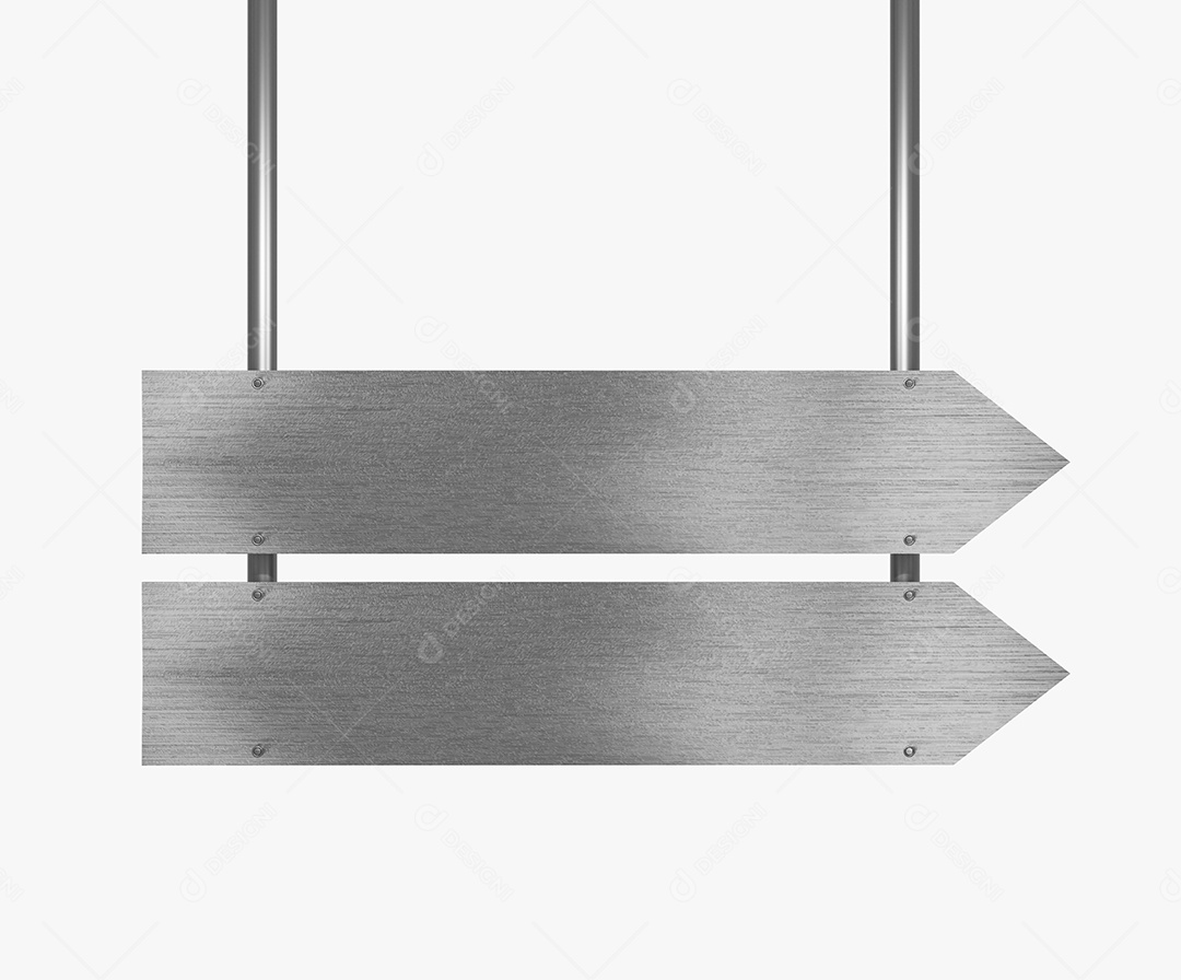 Elemento 3D Placa de Metal para Composição PSD