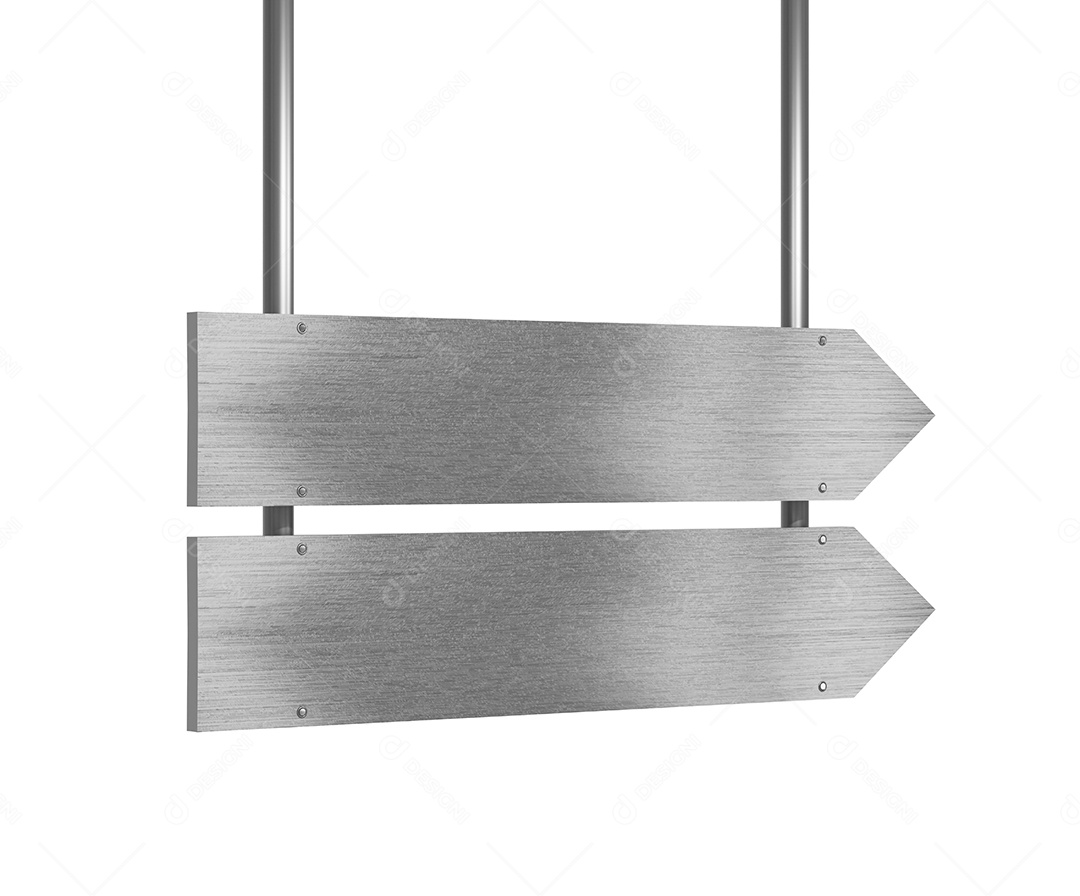 Elemento 3D Placa de Metal para Composição PSD