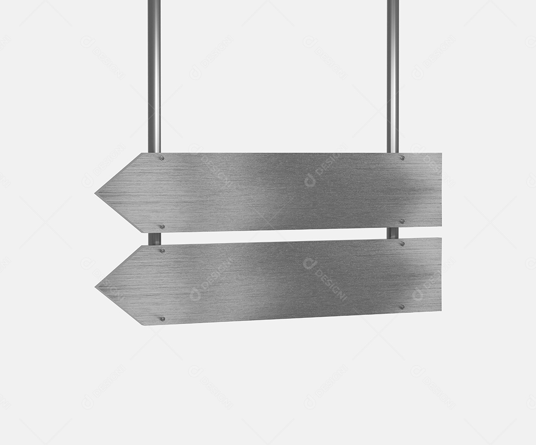 Elemento 3D Placa de Metal para Composição PSD