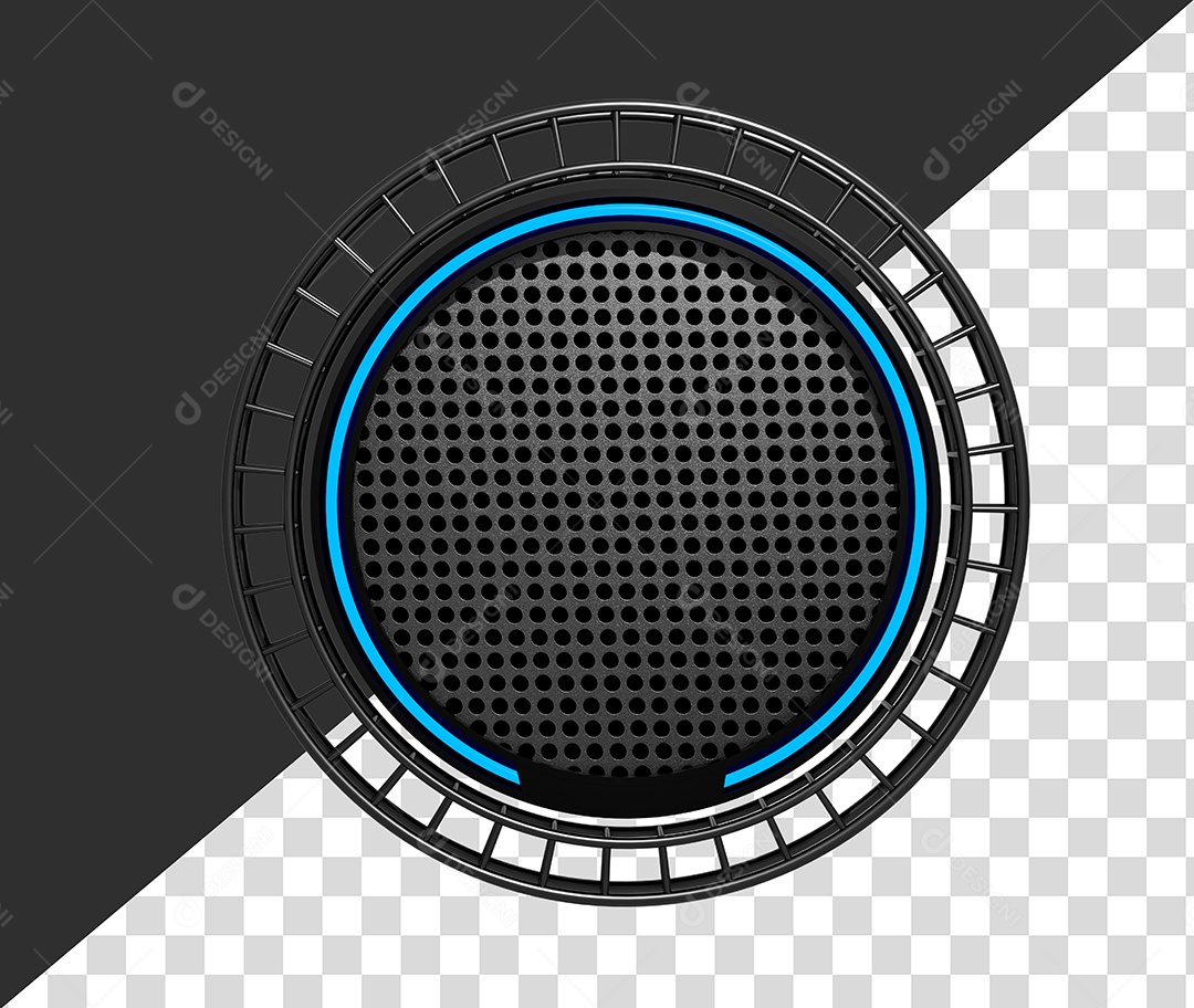 Painel de Metal para Shows Elemento 3D para Composição PSD