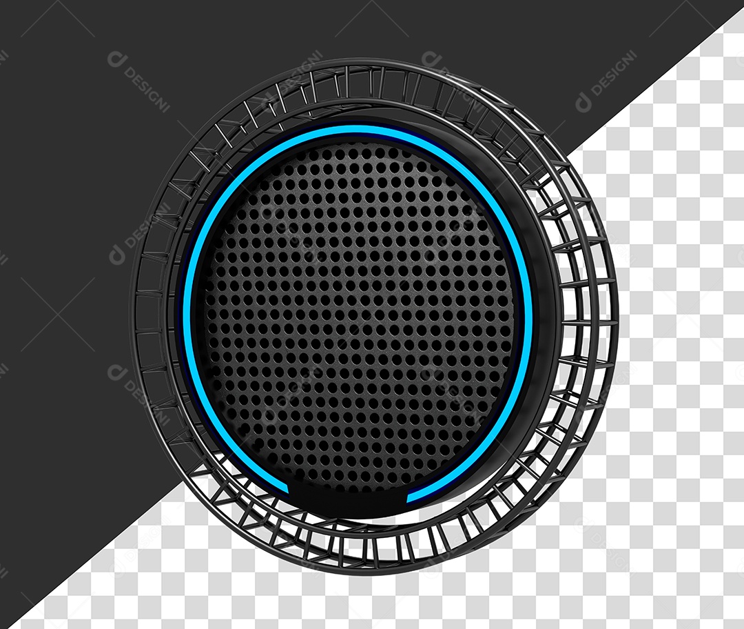 Painel de Metal para Shows Elemento 3D para Composição PSD