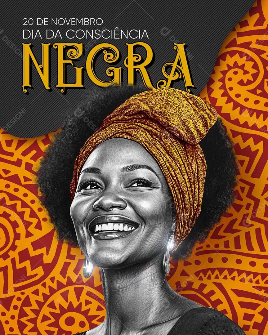 29 de Novembro Dia da Consciência Negra Vidas Negra Social Media PSD Editável
