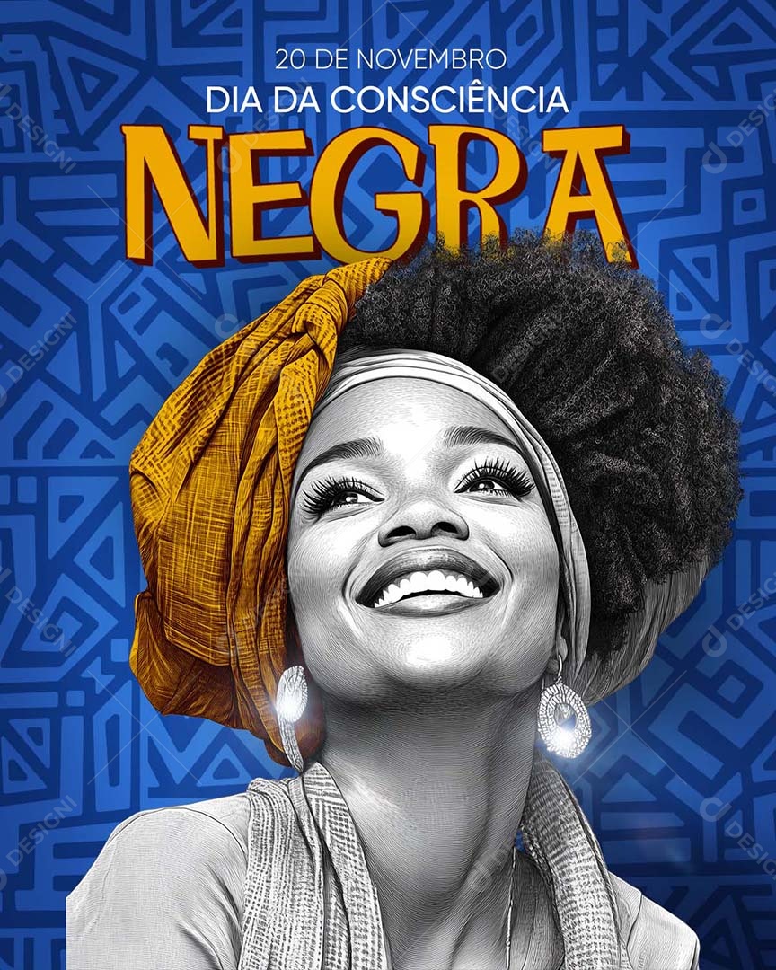 29 de Novembro Dia da Consciência Negra Vidas Negra Social Media PSD Editável
