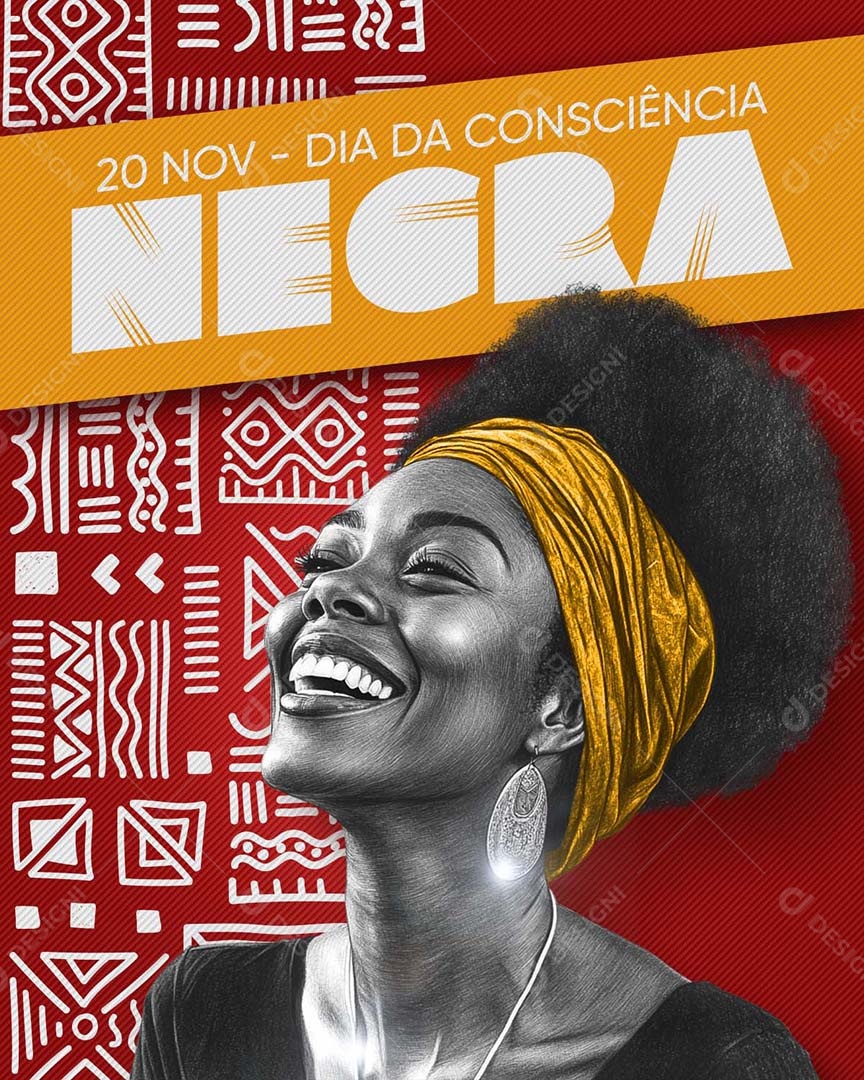 29 de Novembro Dia da Consciência Negra Vidas Negra Social Media PSD Editável