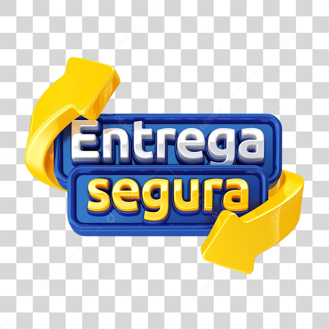 Selo 3D Entrega Segura PNG Transparente