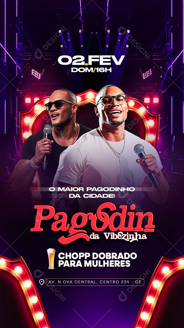 Story Flyer Pagodin da VIbezinha Social Media PSD Editável